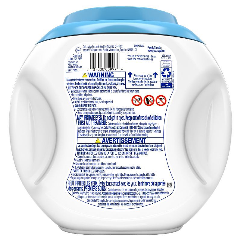 slide 11 of 11, Tide Pods HE Compatible Laundry Detergent Pacs - Free & Gentle - 42ct, 42 ct