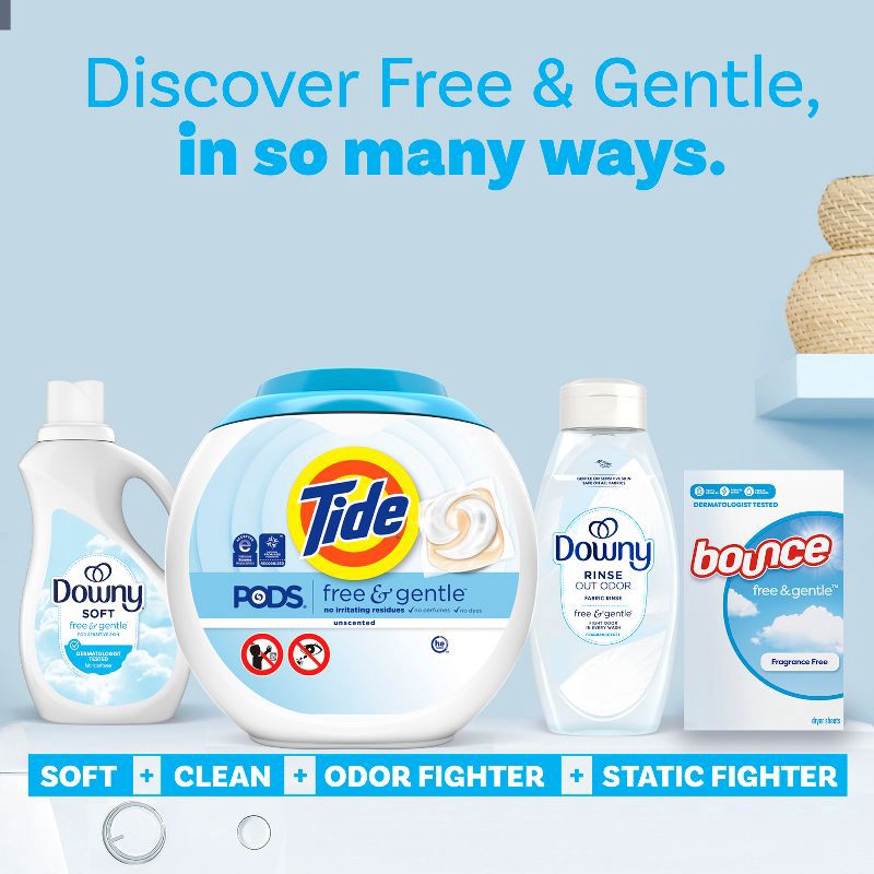 slide 8 of 12, Tide Pods HE Compatible Laundry Detergent Pacs - Free & Gentle - 42ct/31oz, 42 ct