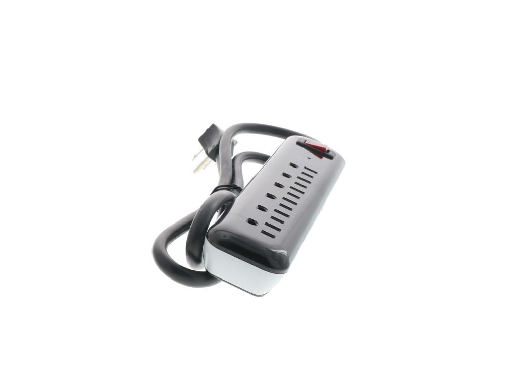 slide 2 of 5, Utilitech 4-ft Surge Protector 6 -Outlet 1000 Joules 1875 -Watts Black Indoor AC Surge Protector, 1 ct