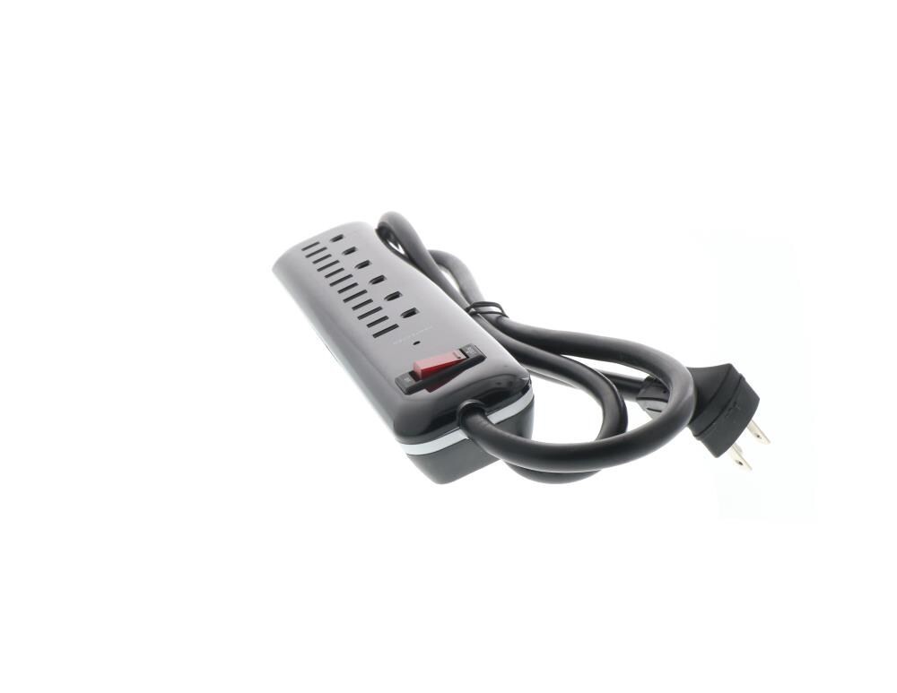 slide 3 of 5, Utilitech 4-ft Surge Protector 6 -Outlet 1000 Joules 1875 -Watts Black Indoor AC Surge Protector, 1 ct