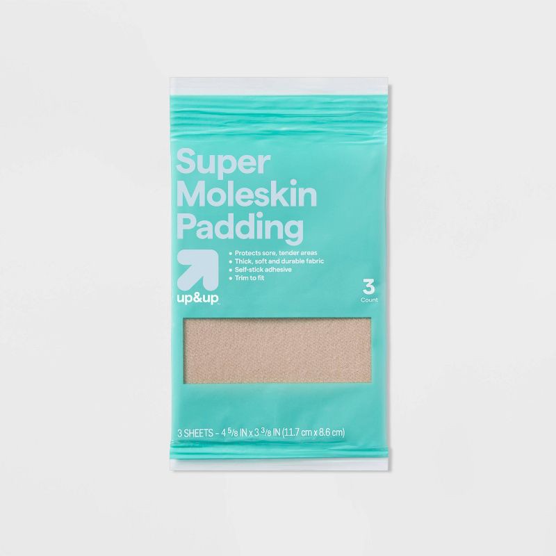 slide 1 of 3, Super Moleskin Padding Sheets 3ct - up&up™, 3 ct
