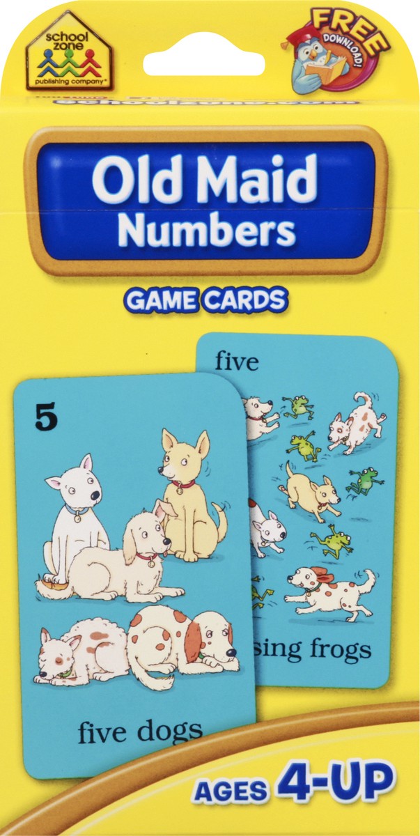 slide 3 of 11, School Zone Old Maid Numbers Game Cards 1 ea, 1 ct