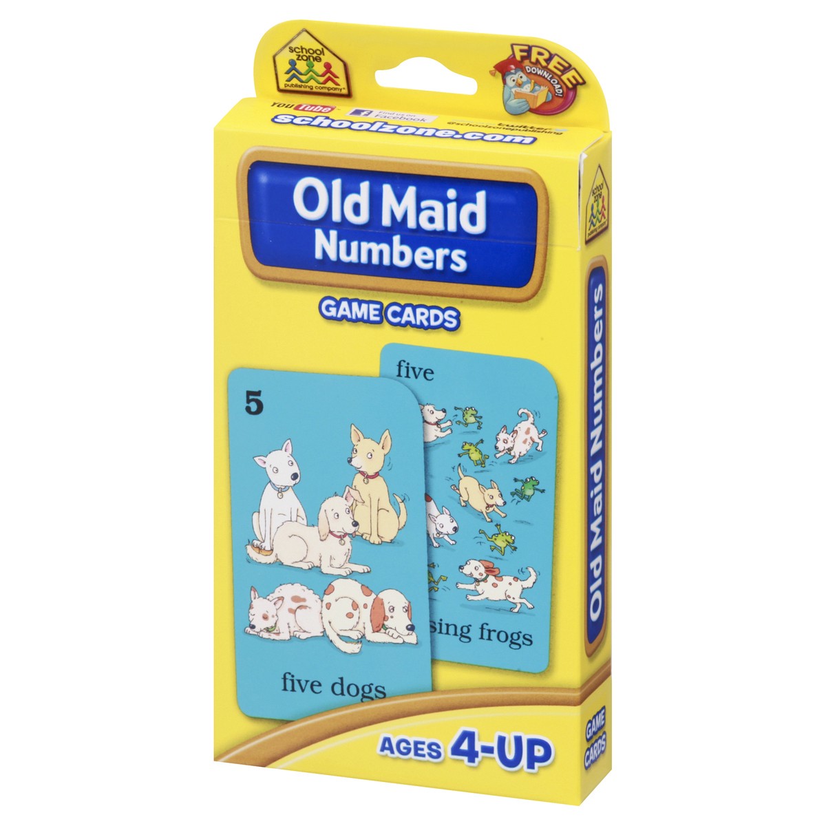 slide 11 of 11, School Zone Old Maid Numbers Game Cards 1 ea, 1 ct