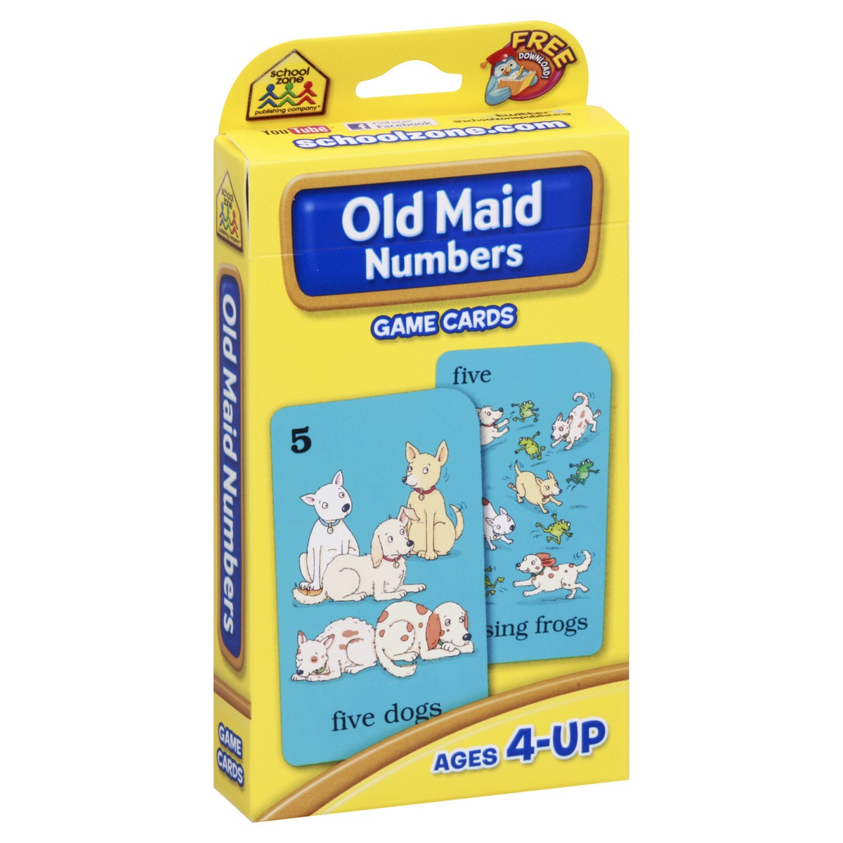 slide 5 of 11, School Zone Old Maid Numbers Game Cards 1 ea, 1 ct