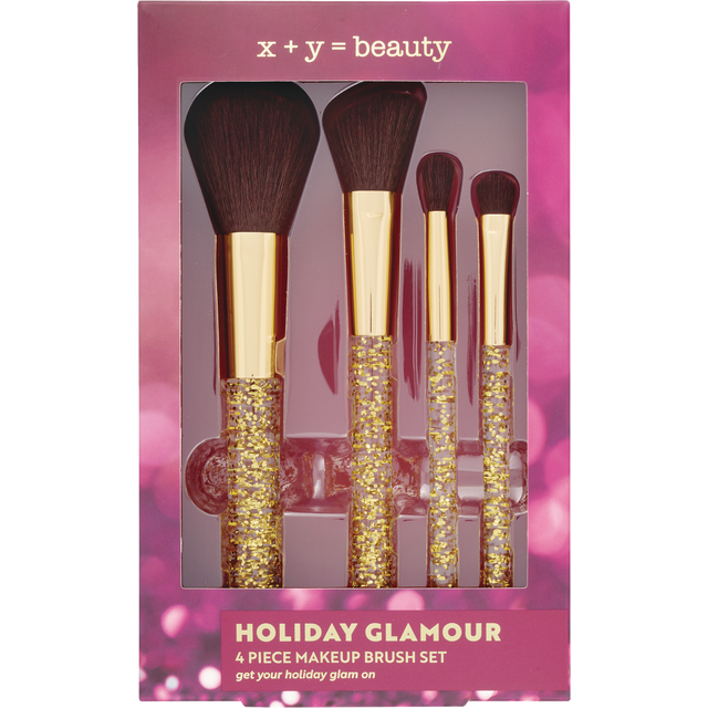 slide 1 of 1, X+Y BEAUTY Holiday Glamour Makeup Brush Set, 1 ct