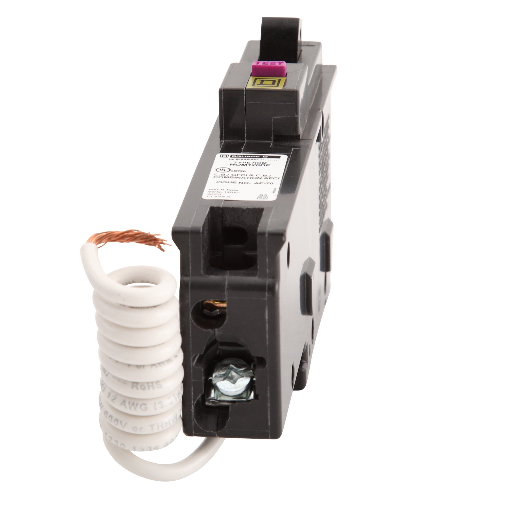 slide 5 of 6, Square D Homeline 20-amp 1 -Pole Dual function AFCI/GFCI Circuit Breaker, 1 ct