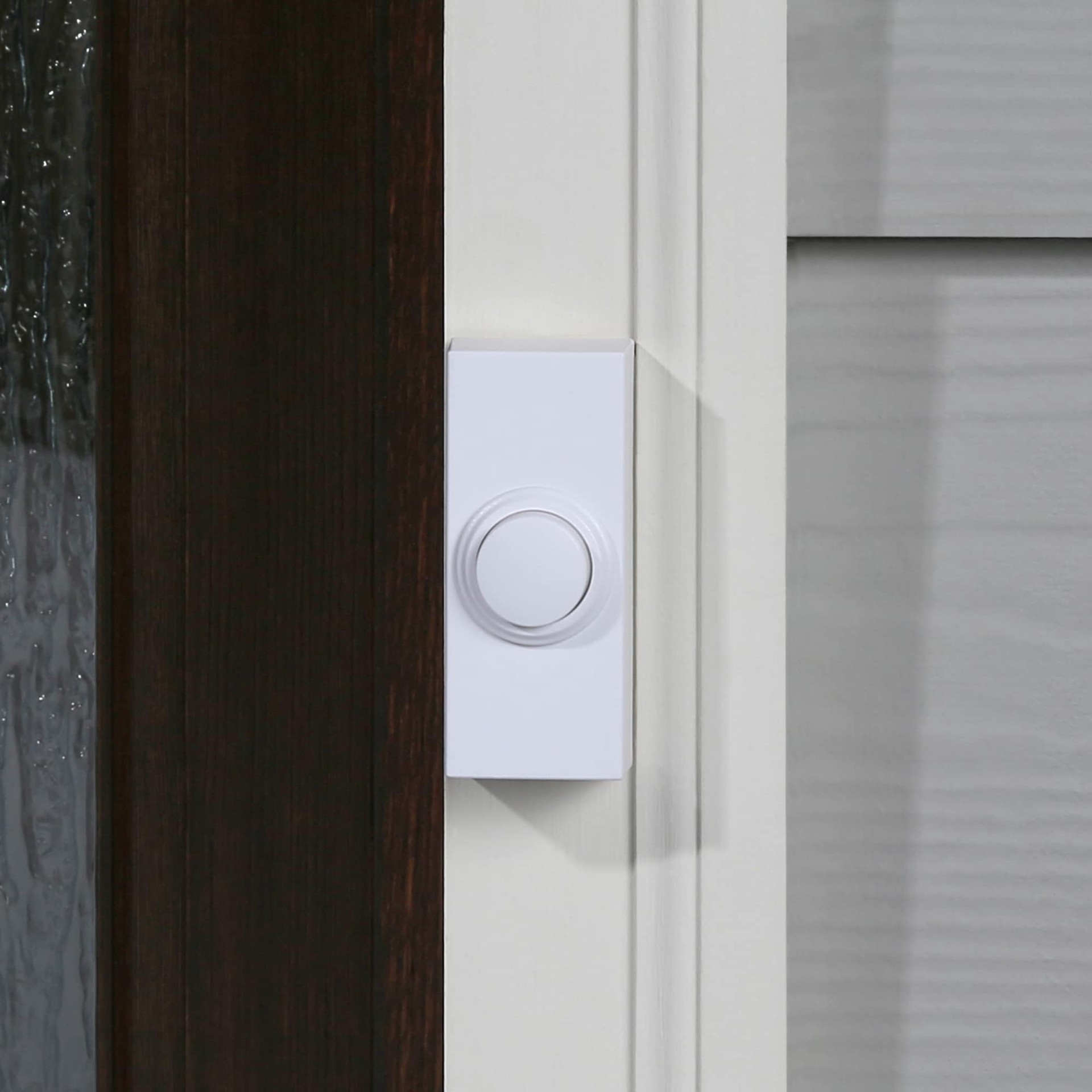 slide 2 of 6, Utilitech Wireless White Doorbell Button (Batteries Included), 1 ct