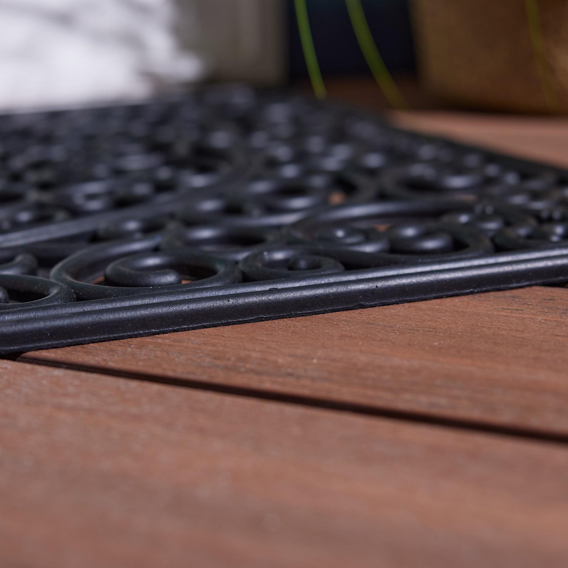 slide 2 of 6, allen + roth 24-in x 36-in Black Rubber Non-Slip Grip Indoor or outdoor Door Mat, 1 ct