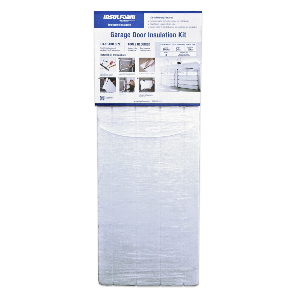 slide 6 of 6, Insulfoam Garage Door Insulation Kit R- 4.8 , 1.25-in x 1.6875-ft x 8-ft Faced Polystyrene Board Insulation, 1 ct