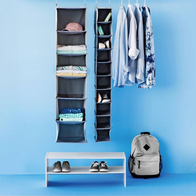 slide 2 of 4, 31" Stackable Shelf White - Room Essentials™: Freestanding Shoe Organizer, Holds 8 Pairs, Wood Frame, 1 ct
