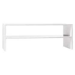 31" Stackable Shelf White - Room Essentials™: Freestanding Shoe Organizer, Holds 8 Pairs, Wood Frame