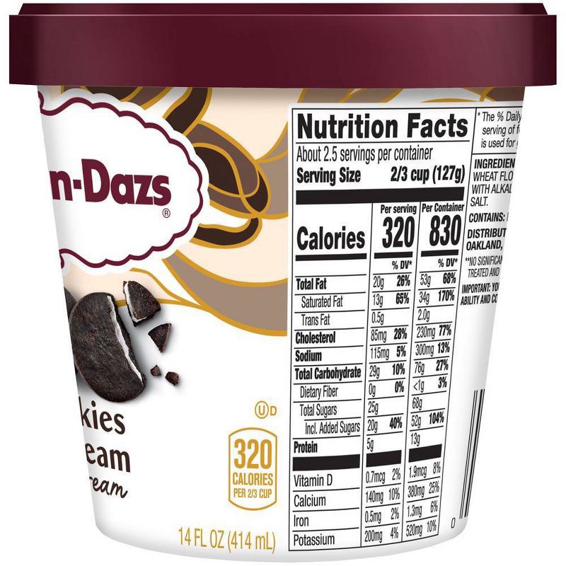 slide 4 of 9, Haagen-Dazs Cookies & Cream Ice Cream - 14oz, 14 oz