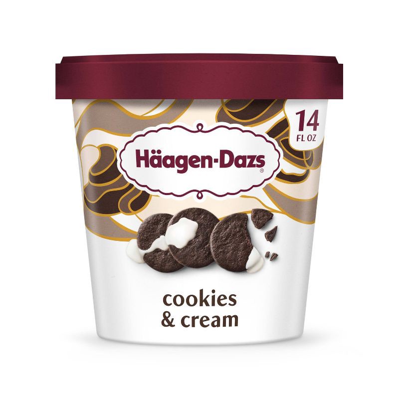 slide 9 of 9, Haagen-Dazs Cookies & Cream Ice Cream - 14oz, 14 oz