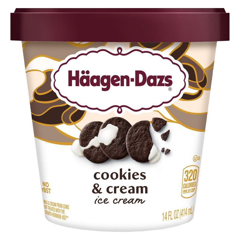 slide 1 of 9, Haagen-Dazs Cookies & Cream Ice Cream - 14oz, 14 oz