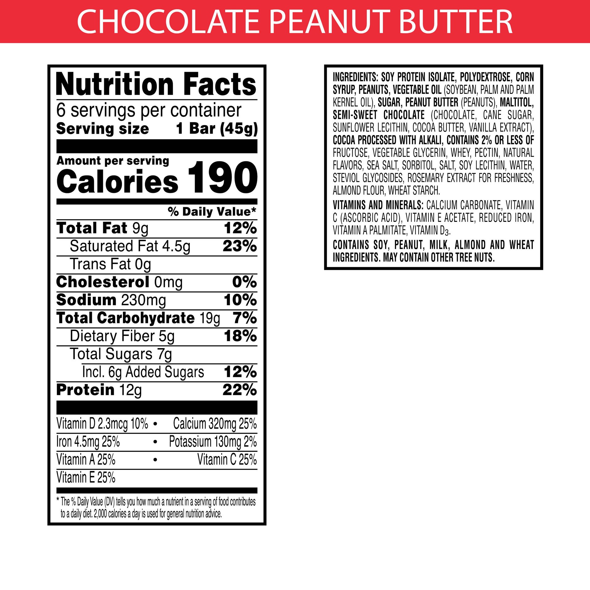 slide 3 of 5, Special K Kellogg's Special K Protein Meal Bars, Chocolate Peanut Butter, 9.5 oz, 6 Count, 9.5 oz