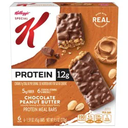 Special K Bar Protein Meal Bars, 12g Protein, Meal Replacement, Chocolate Peanut Butter, 9.5oz Box, 6 Bars