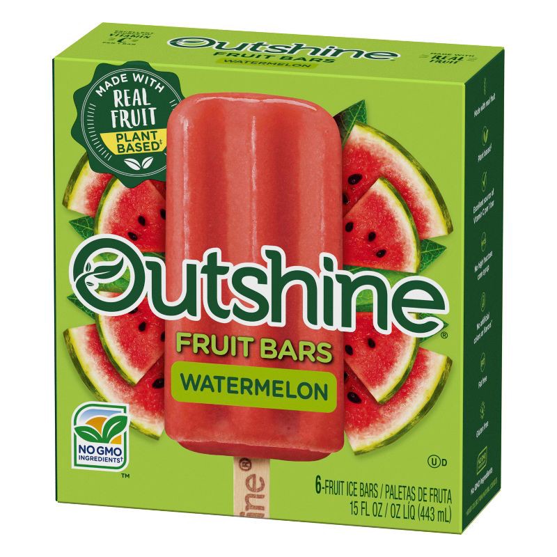 slide 7 of 12, Outshine Watermelon Frozen Fruit Bars - 6ct/15 fl oz, 6 ct, 15 fl oz