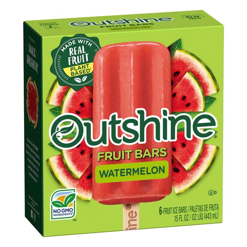 slide 8 of 12, Outshine Watermelon Frozen Fruit Bars - 6ct/15 fl oz, 6 ct, 15 fl oz