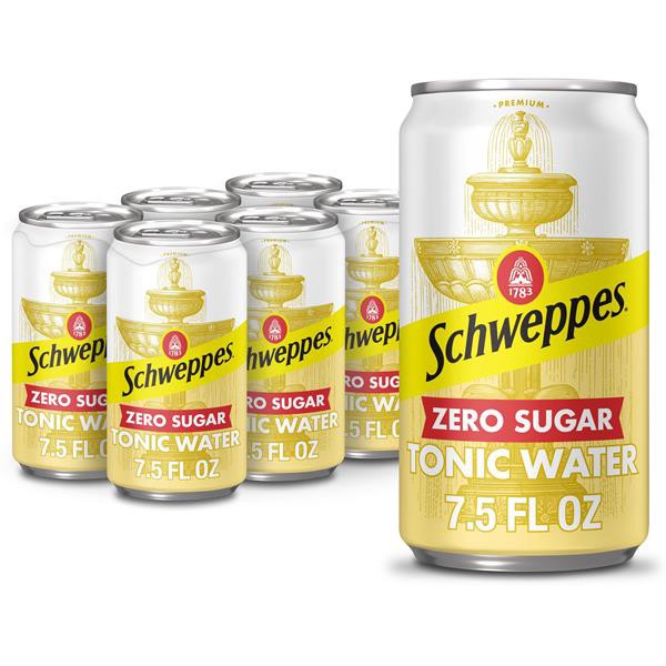 slide 1 of 1, Schweppes Mini Diet Tonic Water 6 Pack, 7.5 fl oz