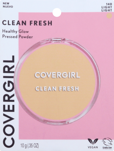 slide 1 of 1, Covergirl Pressed Powder, Clean Fresh, Light 140, 0.35 oz