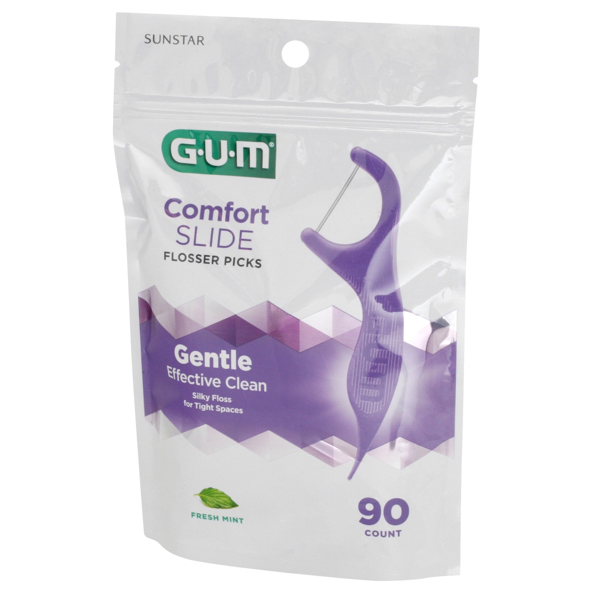 slide 3 of 9, G-U-M Comfort Slide Floss Picks, Perfect for Tight Teeth, Extra Strong Shred-Resistant, 90ct, 90 ct