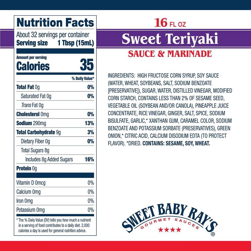 slide 2 of 9, Sweet Baby Ray's Sweet Teriyaki Marinade & Wing Sauce - 16oz, 16 oz
