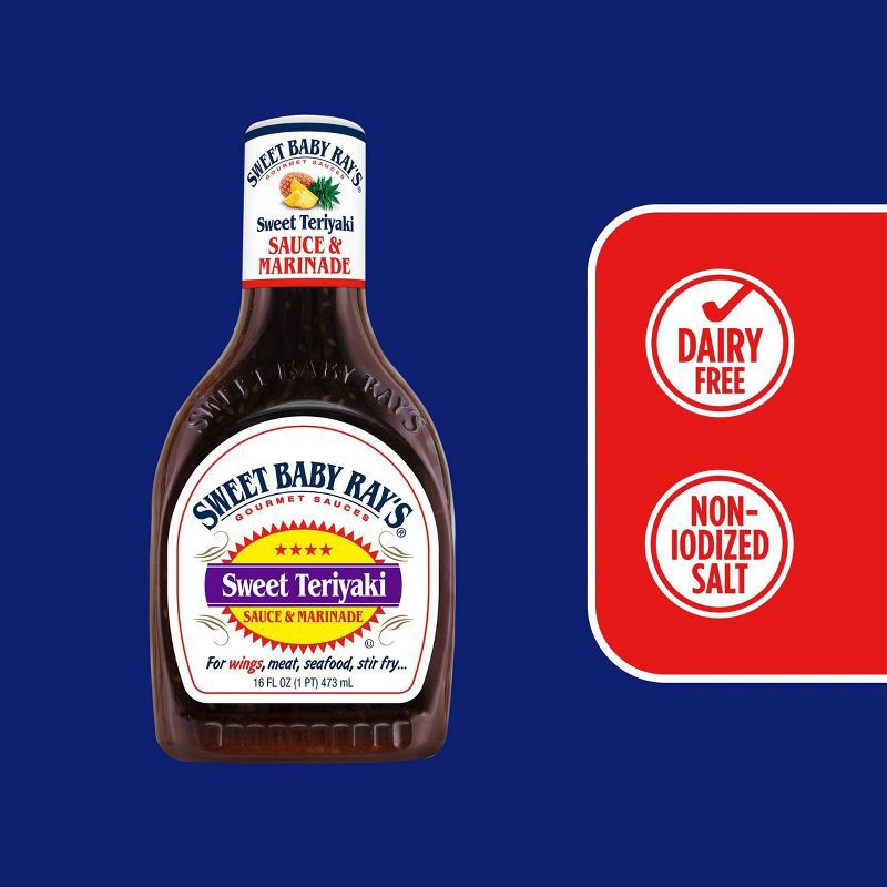slide 5 of 9, Sweet Baby Ray's Sweet Teriyaki Marinade & Wing Sauce - 16oz, 16 oz