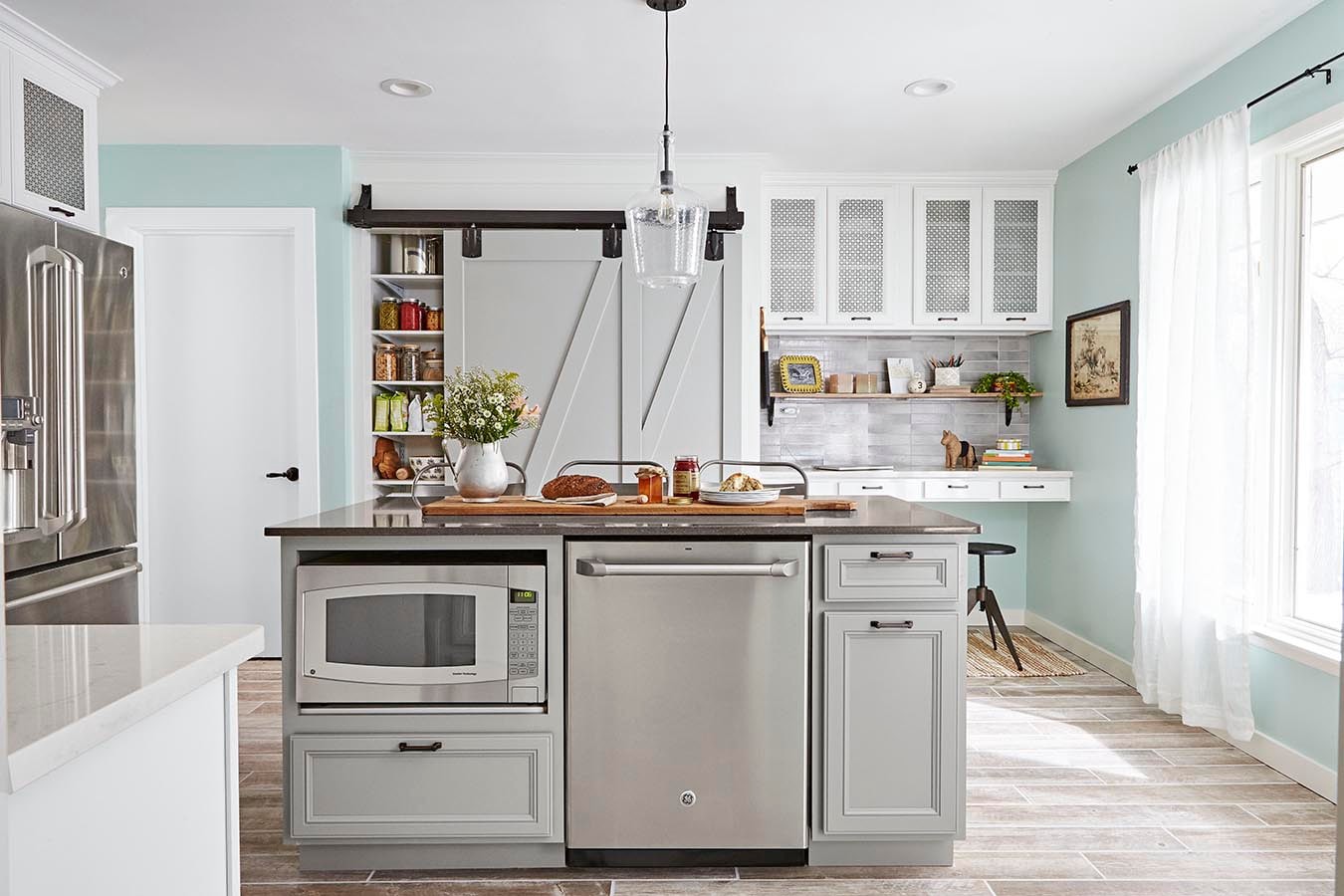 slide 4 of 6, allen + roth Natural Timber Whitewash 6-in x 36-in Glazed Porcelain Wood Look Plank Floor and Wall Tile ( 1.44-sq ft Piece ), 1 ct