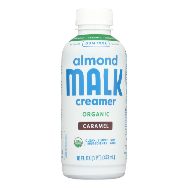 slide 1 of 5, Malk Creamer Almond Caramel, 16 fl oz