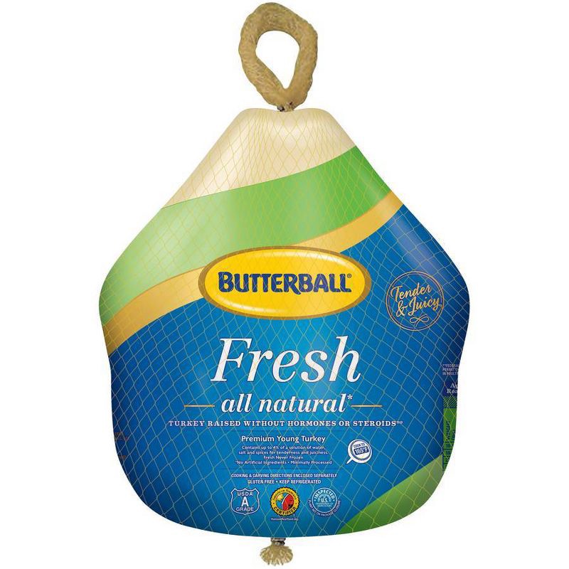 slide 1 of 4, Butterball Premium Fresh All Natural Young Turkey - 16-24 lbs - price per lb, per lb