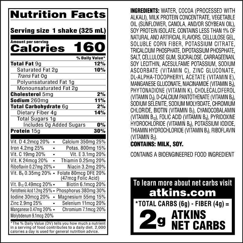 slide 6 of 9, Atkins Dark Chocolate Royale Protein Shake - 8pk/88 fl oz, 8 ct, 88 fl oz