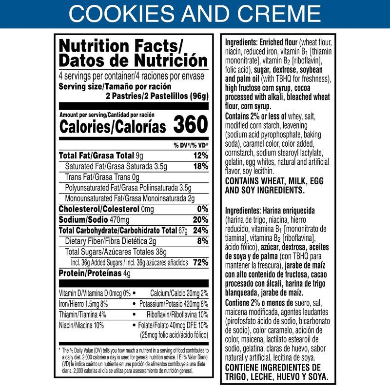 slide 8 of 10, Pop-Tarts Frosted Cookies & Cream Pastries - 8ct/13.5oz, 8 ct; 13.5 oz