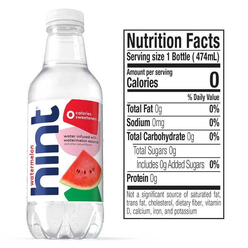 slide 3 of 8, hint Watermelon Flavored Water - 16 fl oz Bottle, 16 fl oz