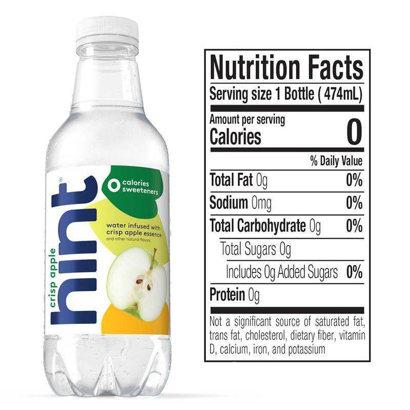 slide 3 of 8, hint Crisp Apple Flavored Water - 16 fl oz Bottle, 16 fl oz