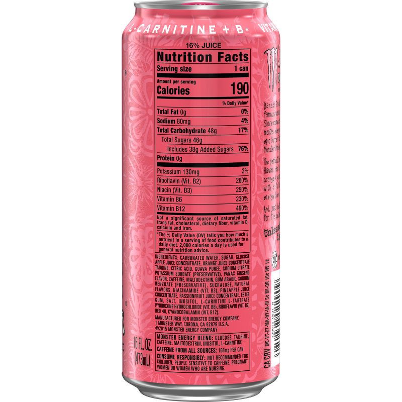 slide 3 of 4, Monster Energy Juice Monster, Pipeline Punch - 16 fl oz Can, 16 fl oz