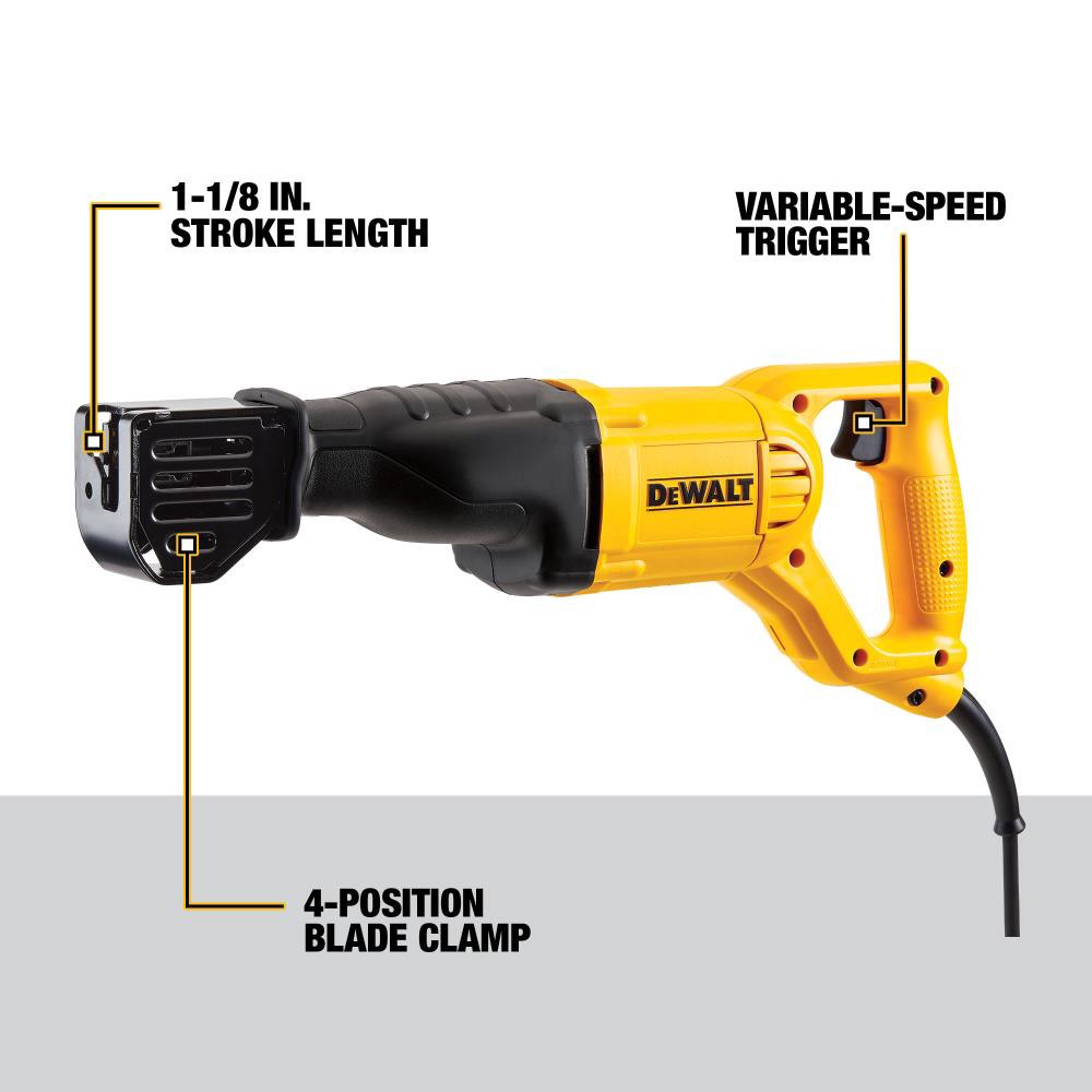 slide 2 of 6, DEWALT 10 -Amp Variable Speed Reciprocating Saw ( ), 1 ct