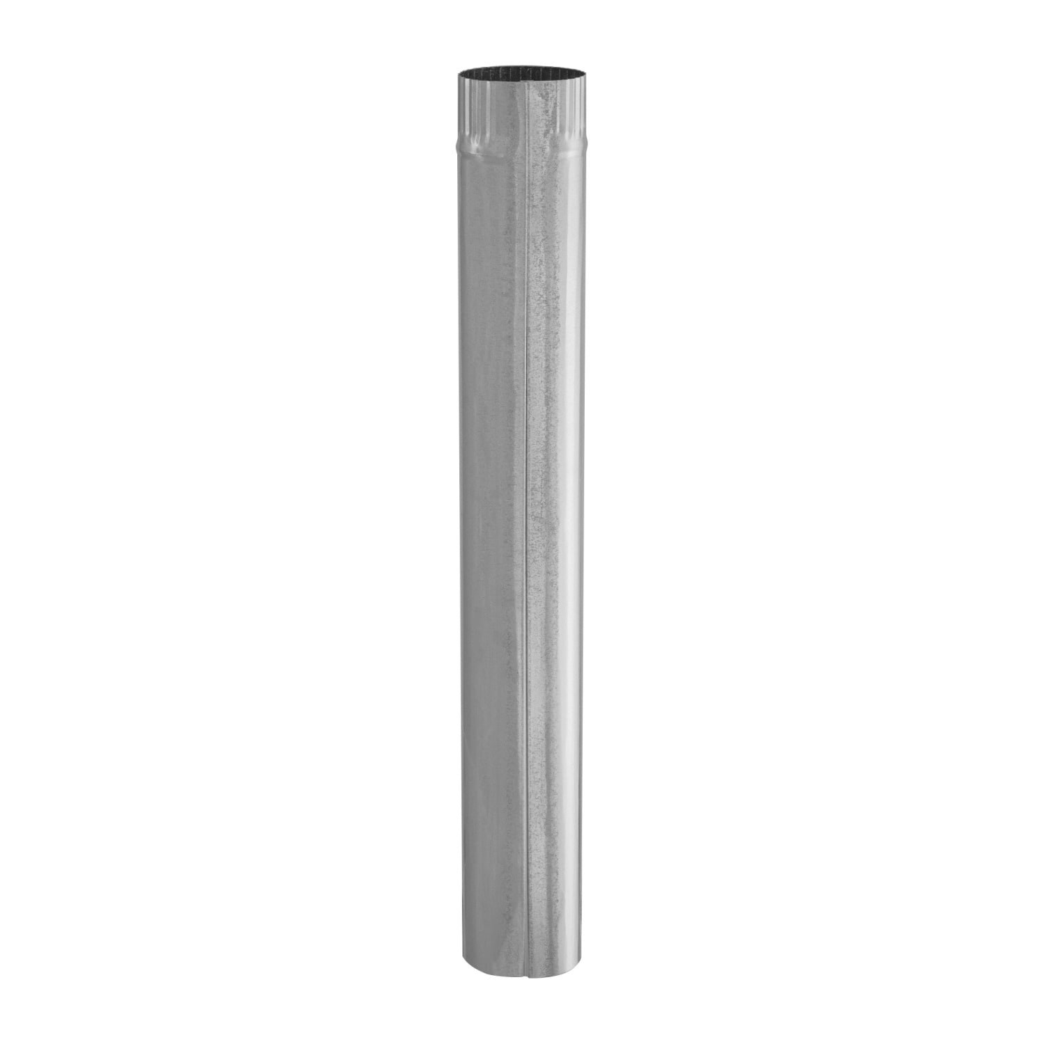 slide 2 of 6, IMPERIAL 3.6-in x 24-in 26 Gauge Galvanized steel Round duct pipe, 1 ct
