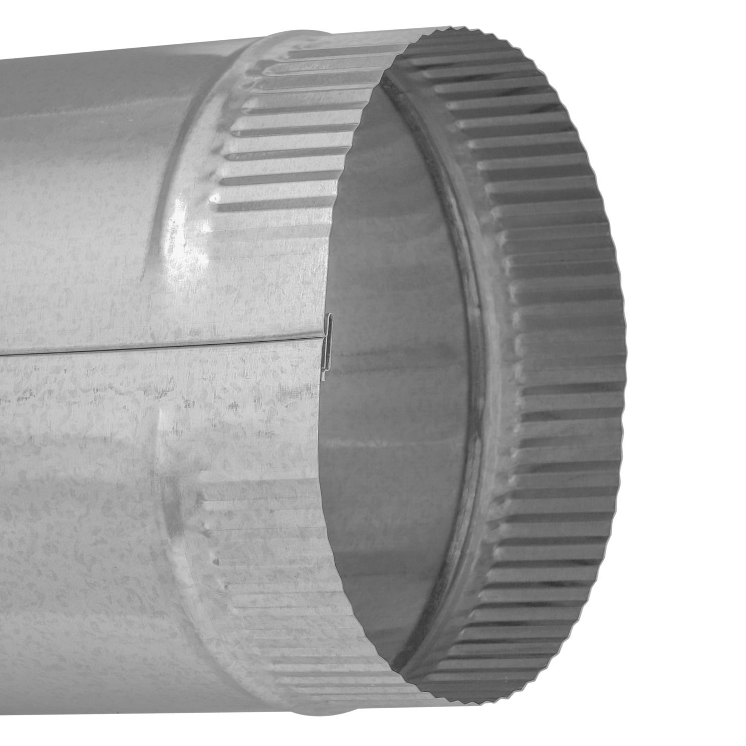 slide 4 of 6, IMPERIAL 3.6-in x 24-in 26 Gauge Galvanized steel Round duct pipe, 1 ct