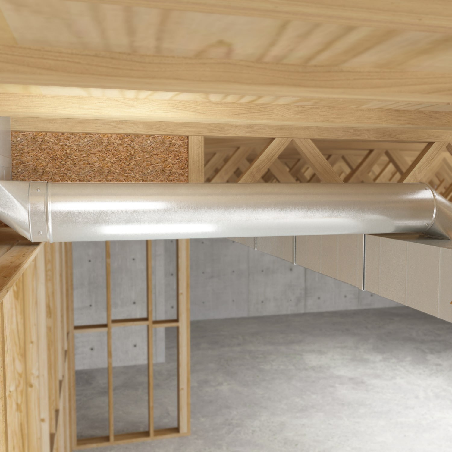 slide 5 of 6, IMPERIAL 3.6-in x 24-in 26 Gauge Galvanized steel Round duct pipe, 1 ct