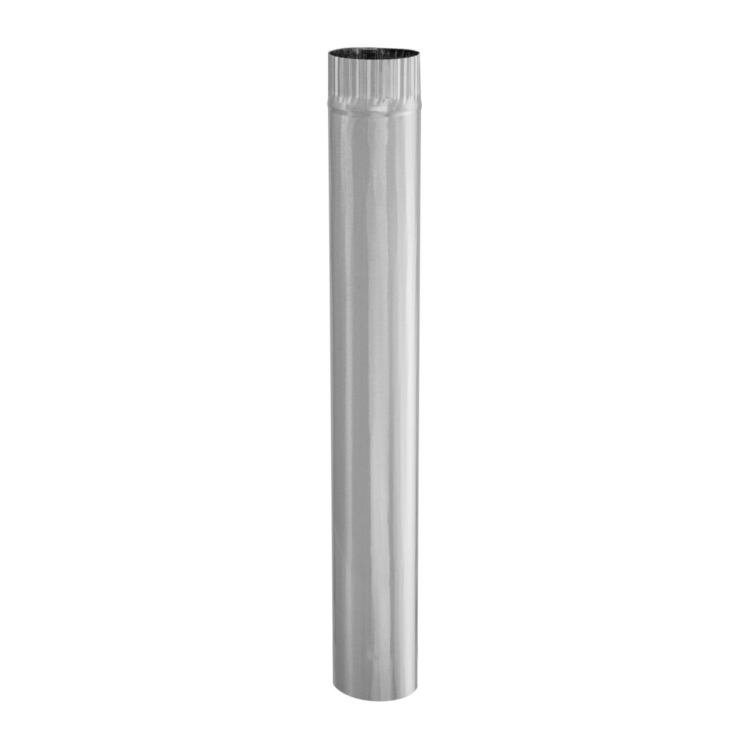 slide 1 of 6, IMPERIAL 3.6-in x 24-in 26 Gauge Galvanized steel Round duct pipe, 1 ct