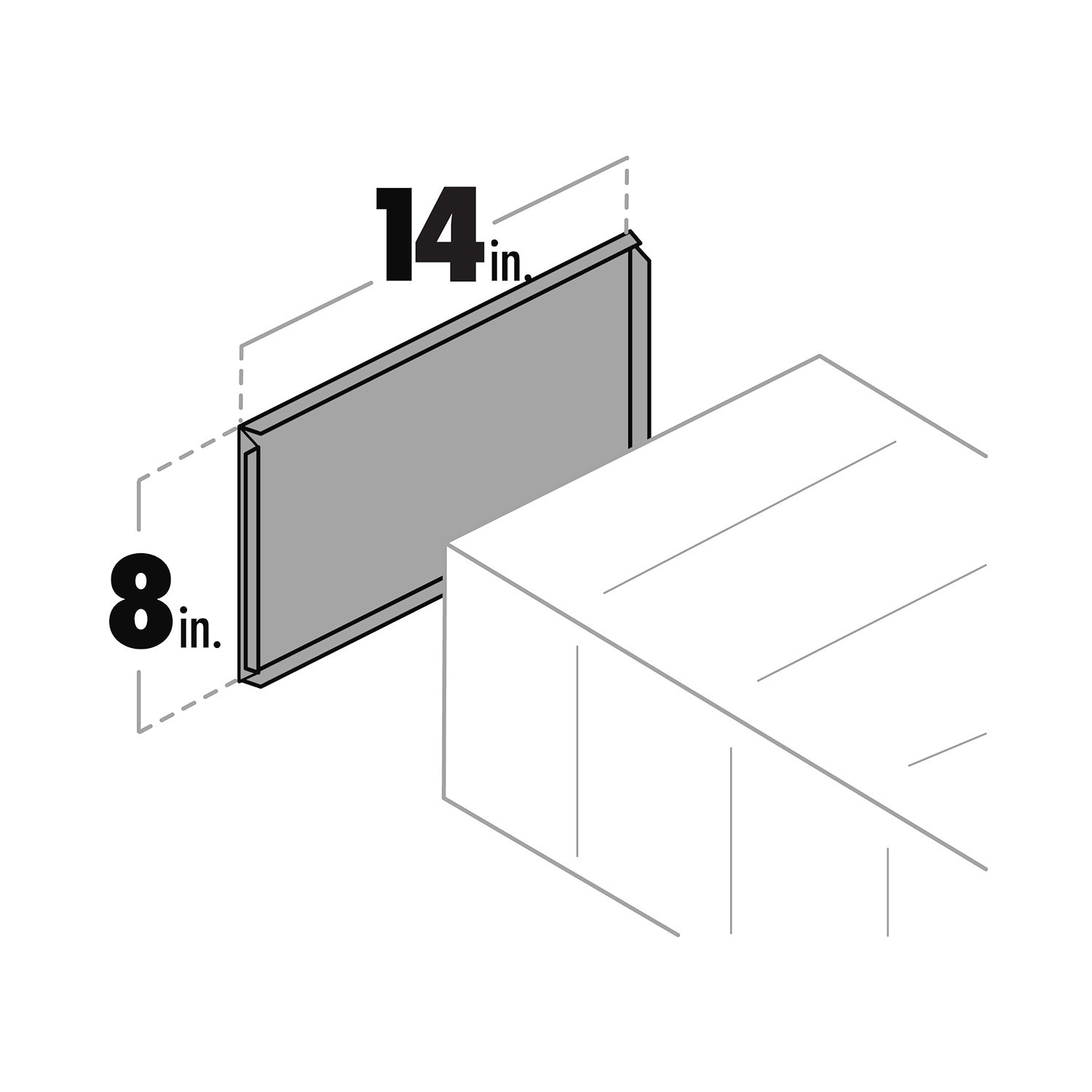 slide 6 of 6, IMPERIAL 14.5-in x 8.25-in Galvanized steel Rectangular Duct End Cap, 1 ct