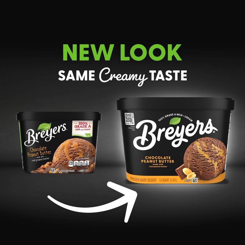 slide 2 of 9, Breyers Ice Cream Breyers Chocolate Peanut Butter Ice Cream - 48oz, 48 oz