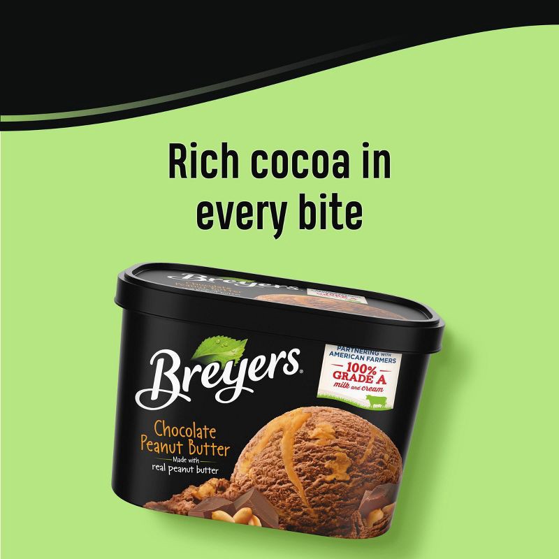 slide 5 of 8, Breyers Ice Cream Breyers Chocolate Peanut Butter Ice Cream - 48oz, 48 oz