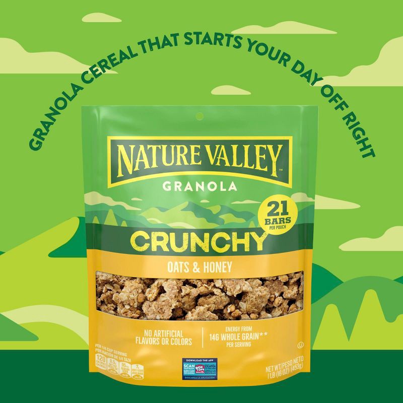 slide 4 of 10, Nature Valley Oats 'N Honey Granola Crunch - 16oz, 16 oz