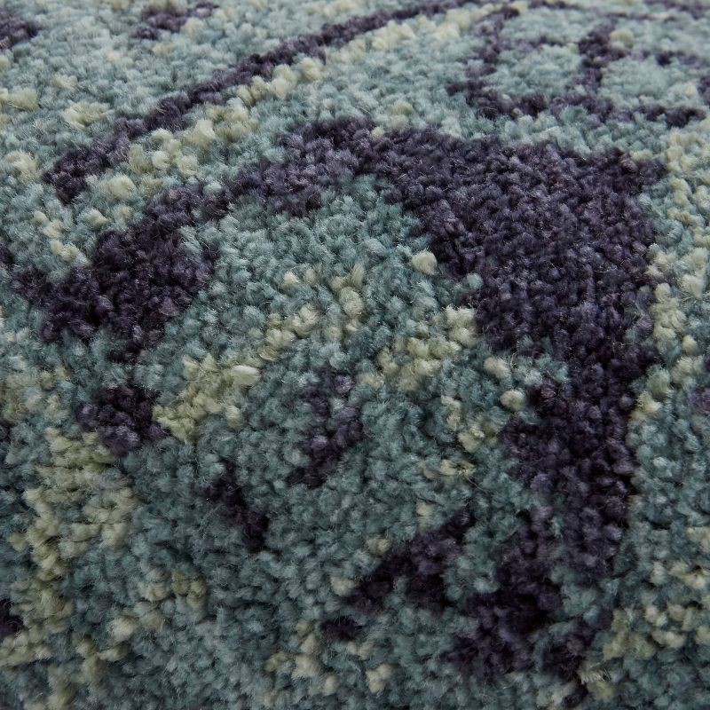 slide 5 of 7, 5'x7' Overdyed Area Rug Turquoise - Threshold™, 1 ct