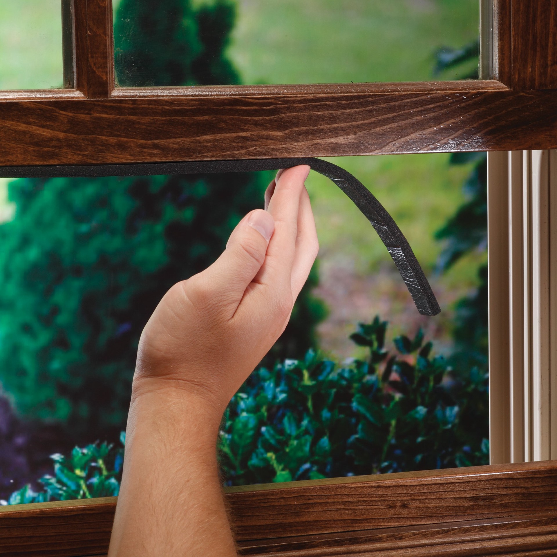 slide 4 of 6, M-D 10-ft x 3/4-in x 1/4-in Black PVC sponge Window Weatherstrip, 1 ct