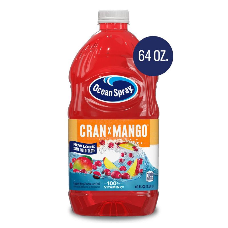 slide 1 of 10, Ocean Spray Cranberry Mango - 64 fl oz Bottle, 64 fl oz