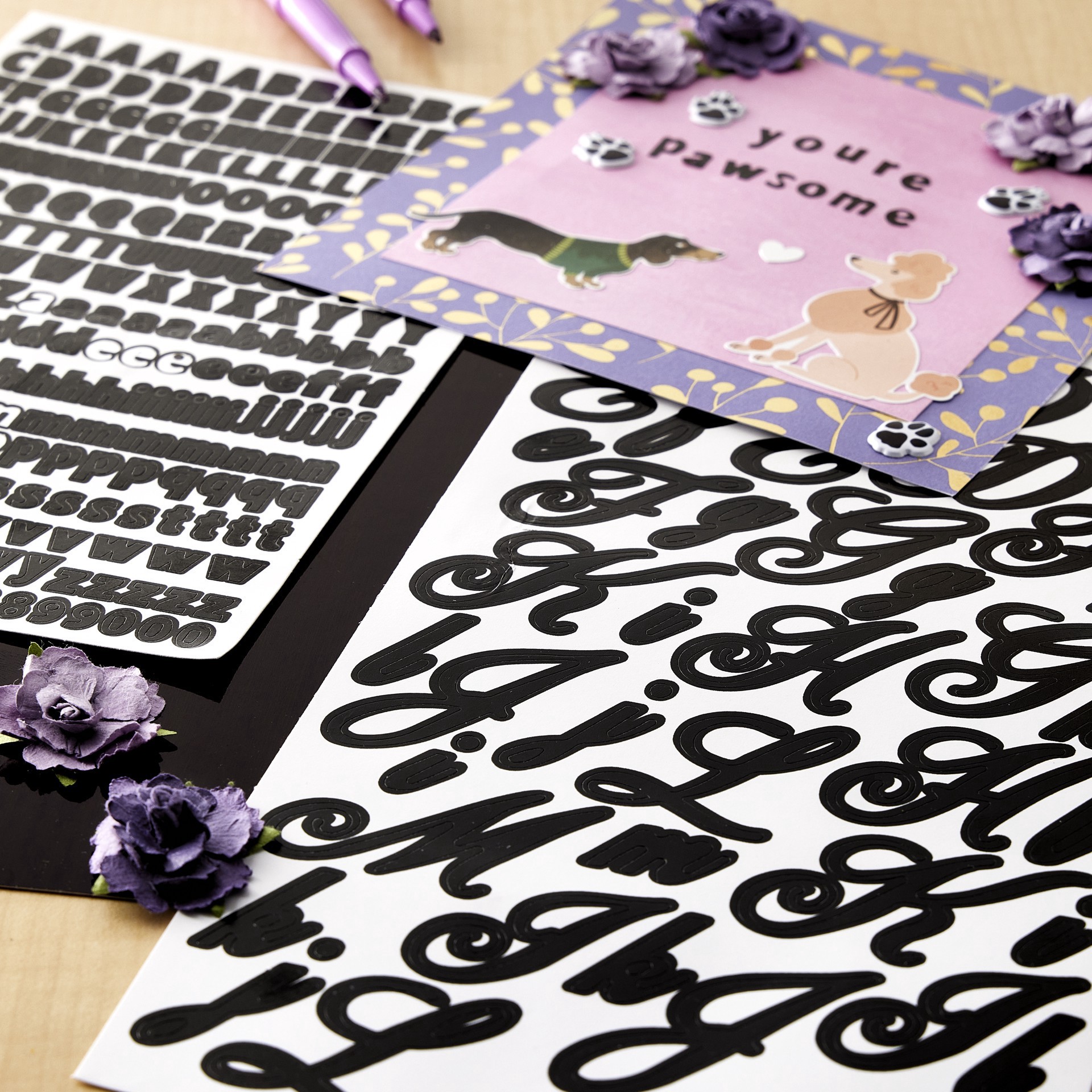 slide 2 of 3, Recollections Alphabet Stickers, Value Pack, 3 different fonts and sizes