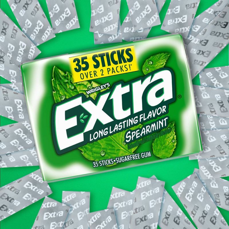 slide 3 of 9, Extra Spearmint Sugar Free Chewing Gum - 35ct, 35 ct