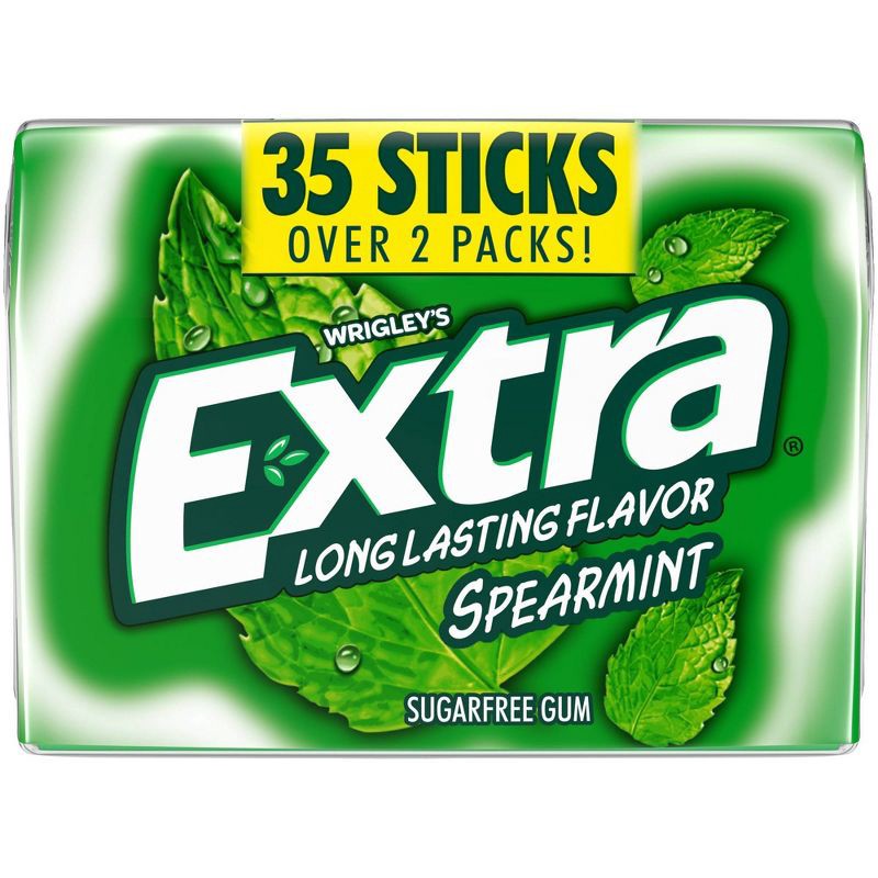 slide 1 of 9, Extra Spearmint Sugar Free Chewing Gum - 35ct, 35 ct